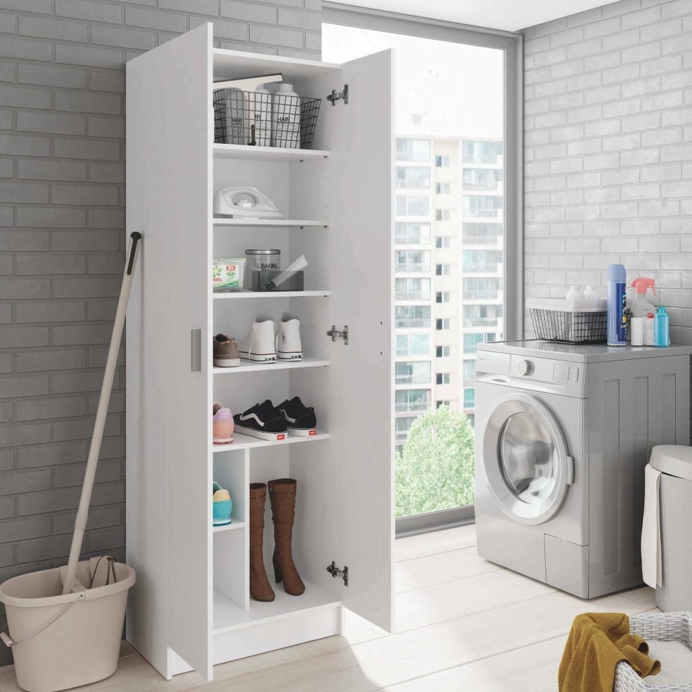 Armadio multiuso 2 ante bianco 37x180h cm - Dmora