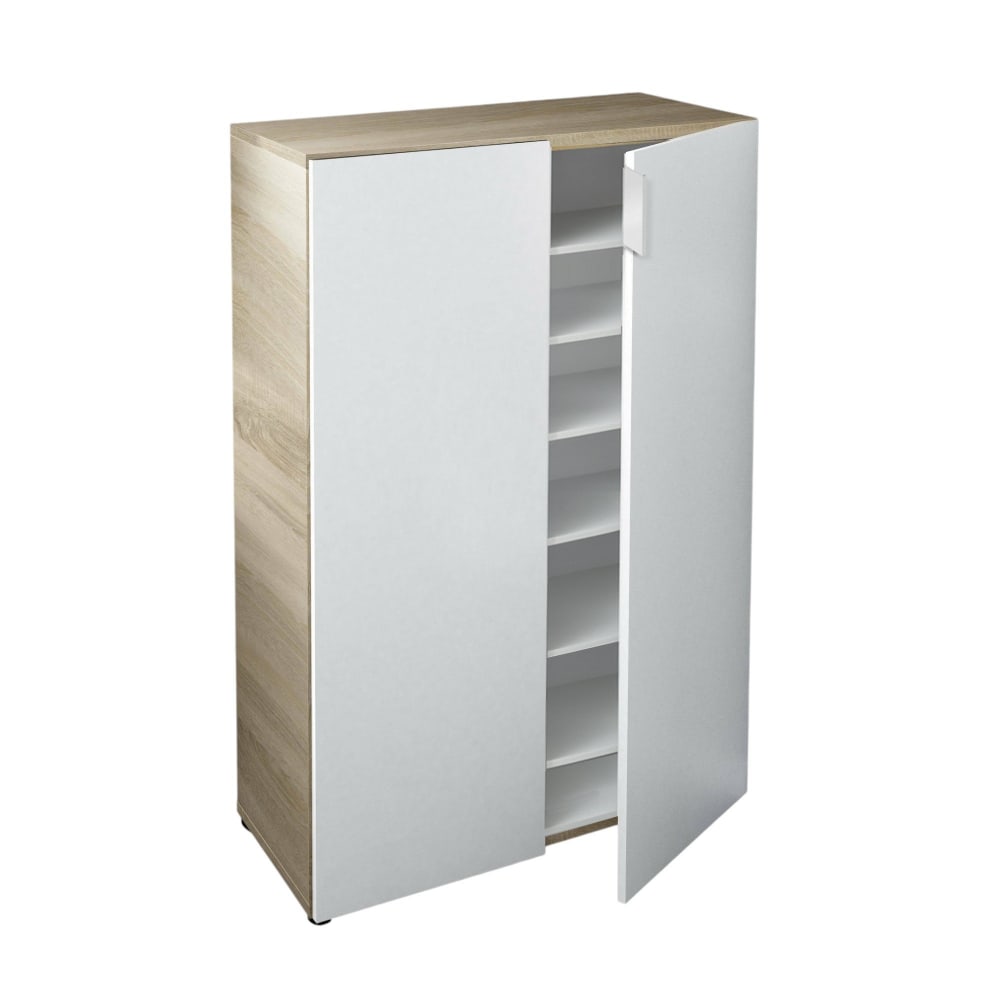 Armadio multiuso 2 ante marrone rovere 36x103h cm - Modello Contemporaneo - Marrone - LEGNO