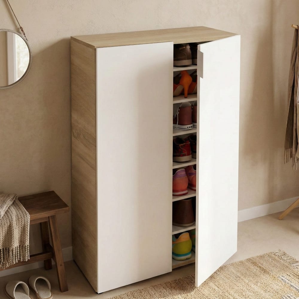 Armadio multiuso 2 ante marrone rovere 36x103h cm - Dmora