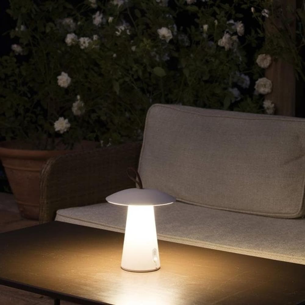Lámpara led inalámbrica exterior aluminio pvc 30cm - Maisons du Monde