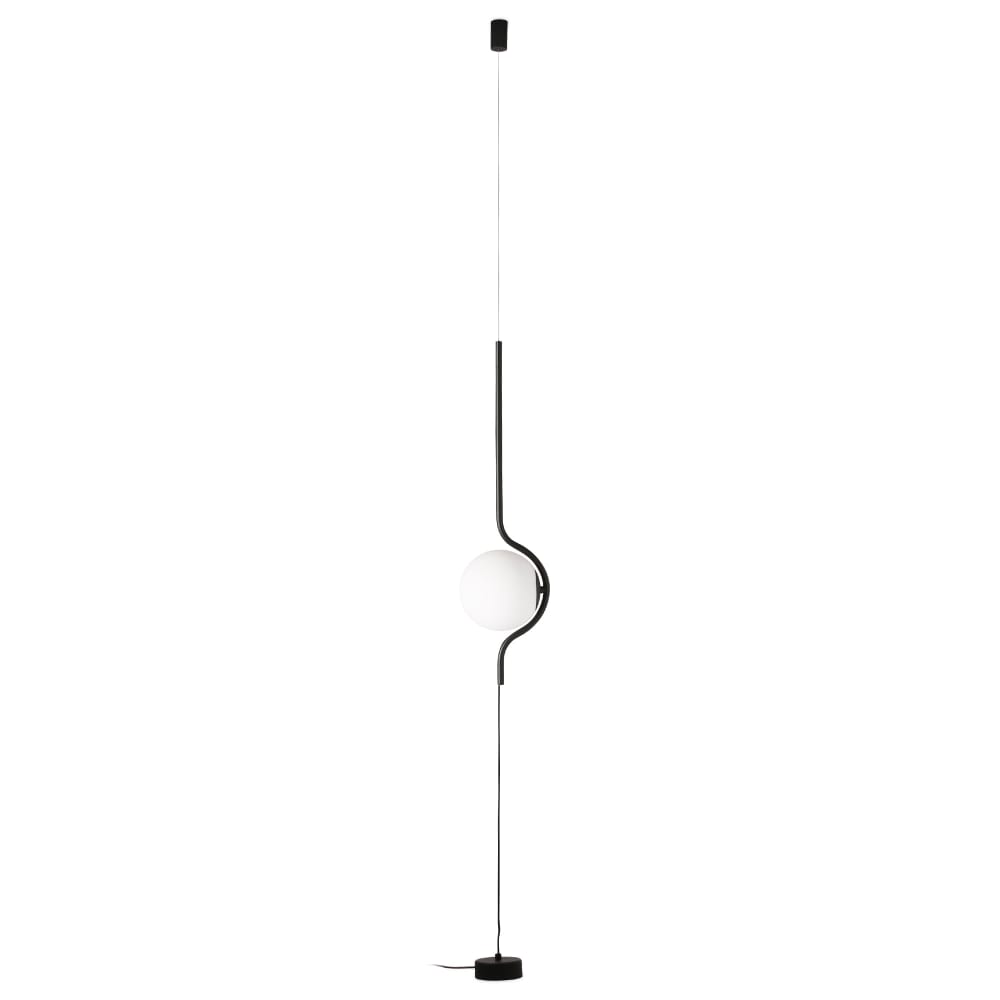 Pie de salón acero negro mate 14x14x150 cm