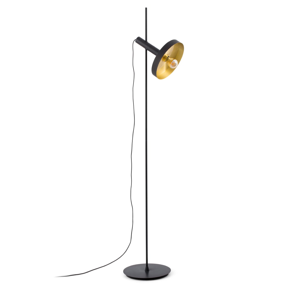 Lampada da terra salotto in metallo nero e oro - FARO BARCELONA