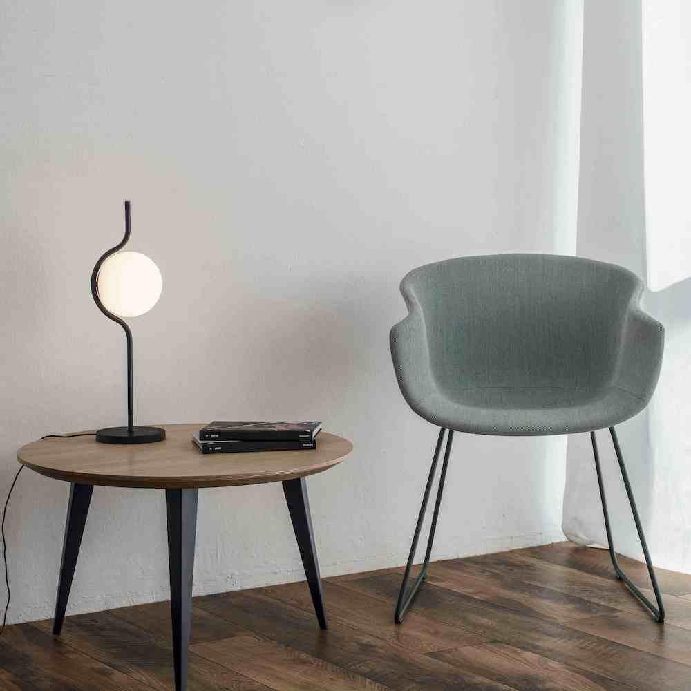 Lámpara de sobremesa acero negro mate 15x20x58 cm - Maisons du Monde