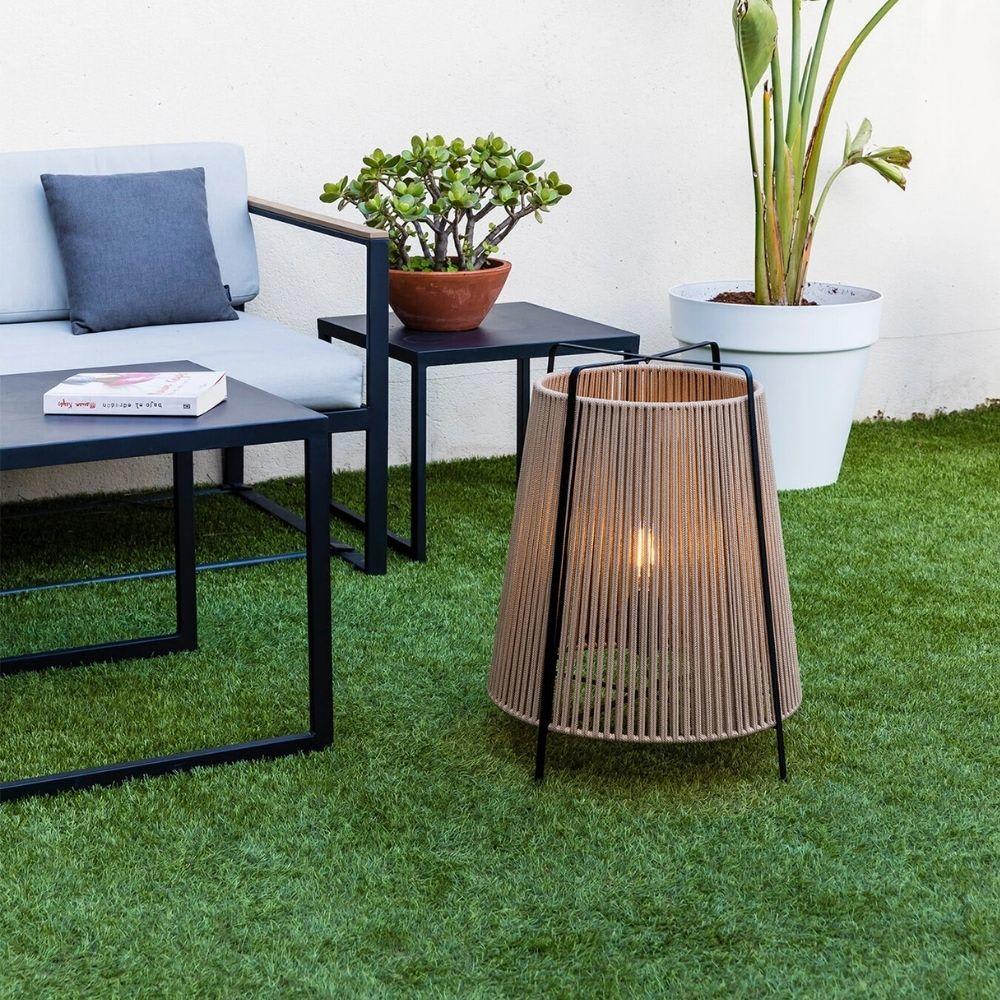 Lampada da terra con paralume da esterno beige - FARO BARCELONA