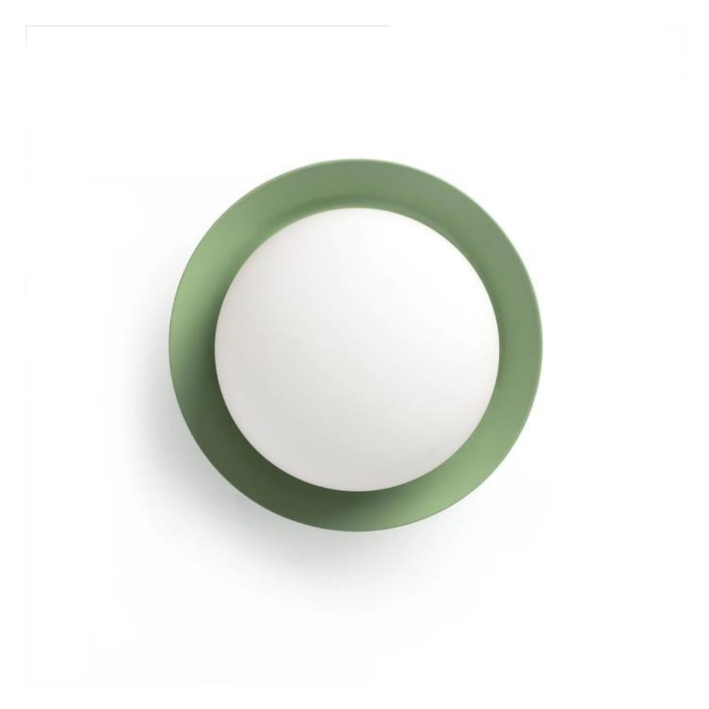 Aplique acero verde 12x12x8 cm