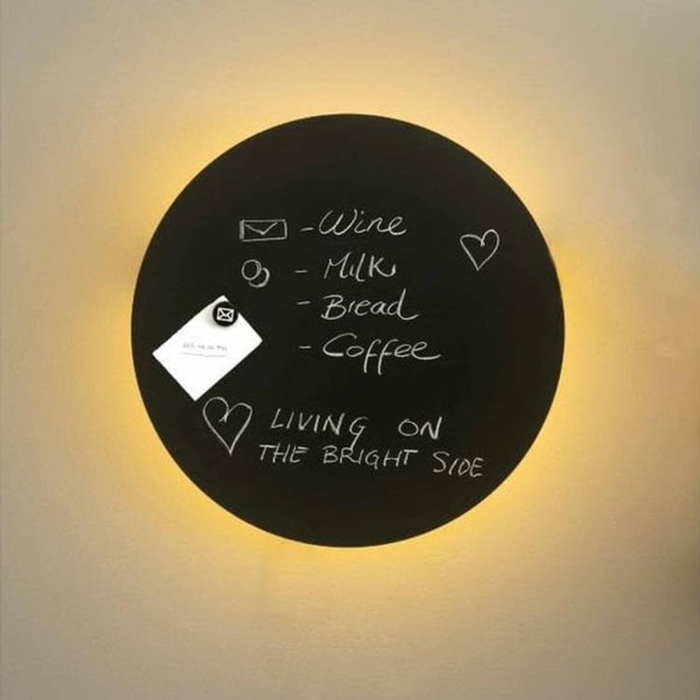 Aplique led en pizarra negro diámetro 45cm - Maisons du Monde