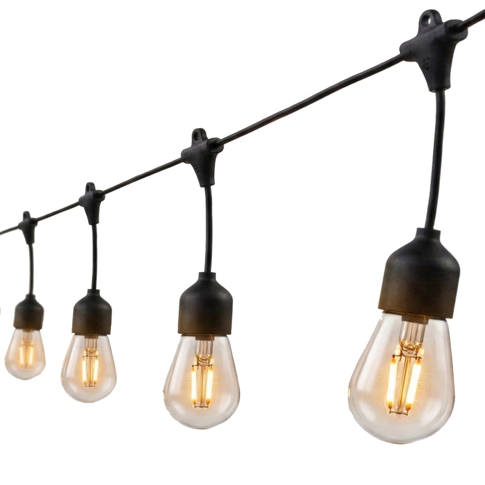 Guirlande solaire hybride pvc noir 6.5m - Maisons du Monde