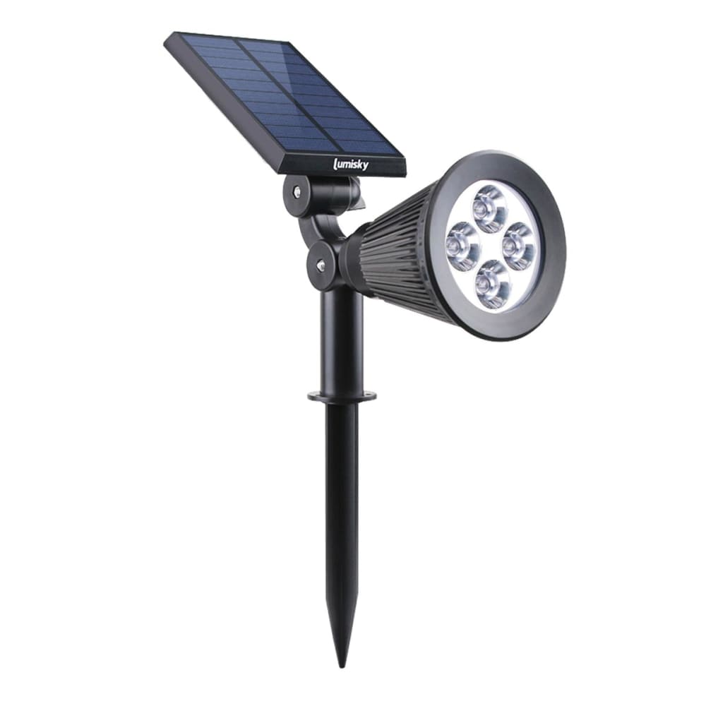 Spot solaire projecteur plastique noir 200lm