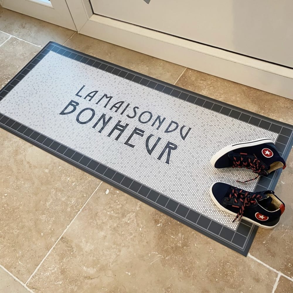 Tapis antidérapant - vinyle - int./ext. - Gris - 50x120cm