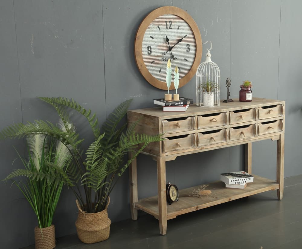 Holzkonsole mit 8 Schubladen aus Kiefernholz - Maisons Du Monde