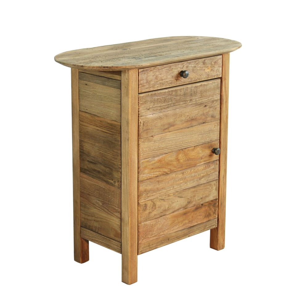 Comodino con cassettto e 1 anta in legno marrone - Milani Home