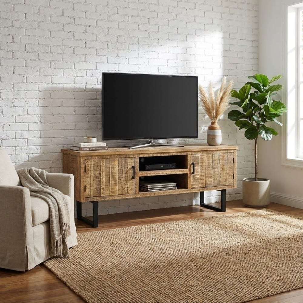 Mobile porta tv in legno moderno marrone - Milani Home