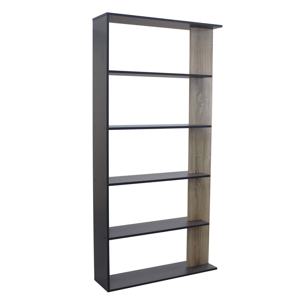 Libreria moderna di design in pannello di particelle nera -