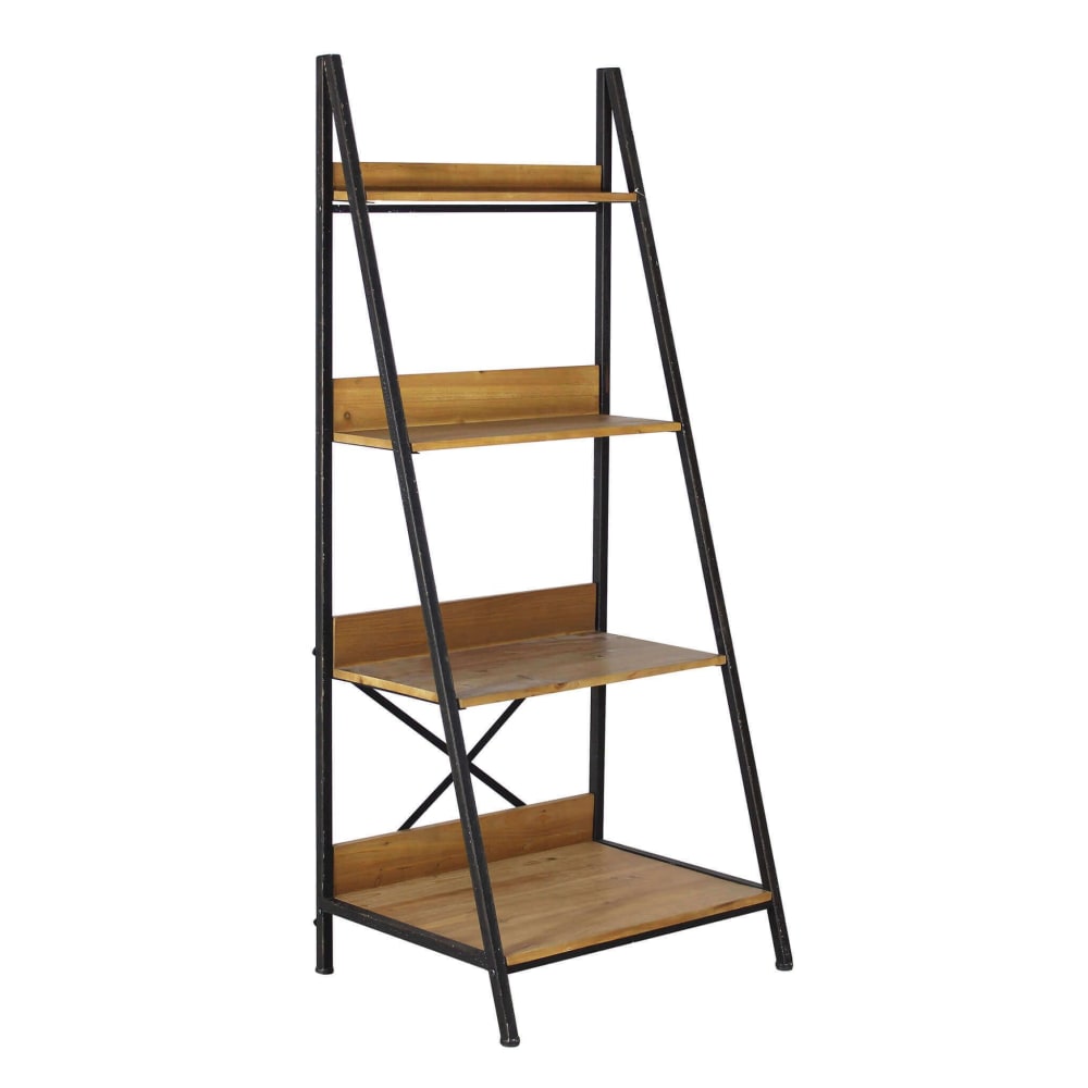 Libreria industriale in legno e metallo marrone - Milani Home