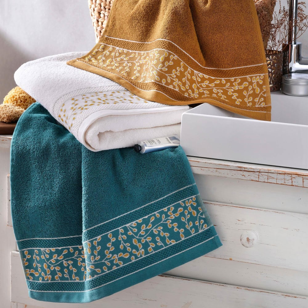Serviette de toilette en coton 450 g/m² blanc craie 50x90cm