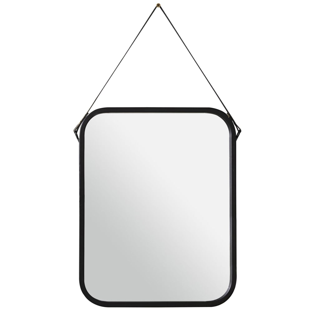 Miroir en métal noir