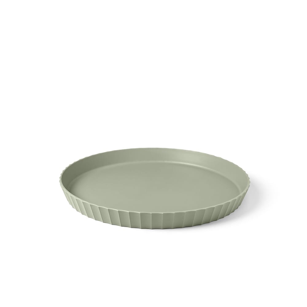 Plateau en polypropylène vert opaque diam. 30cm