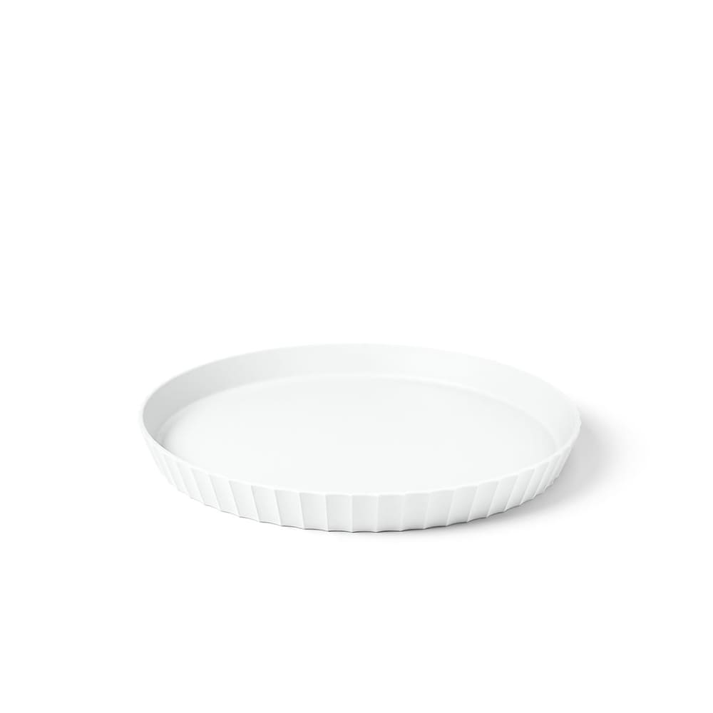 Plateau en polypropylène blanc opaque diam. 30cm