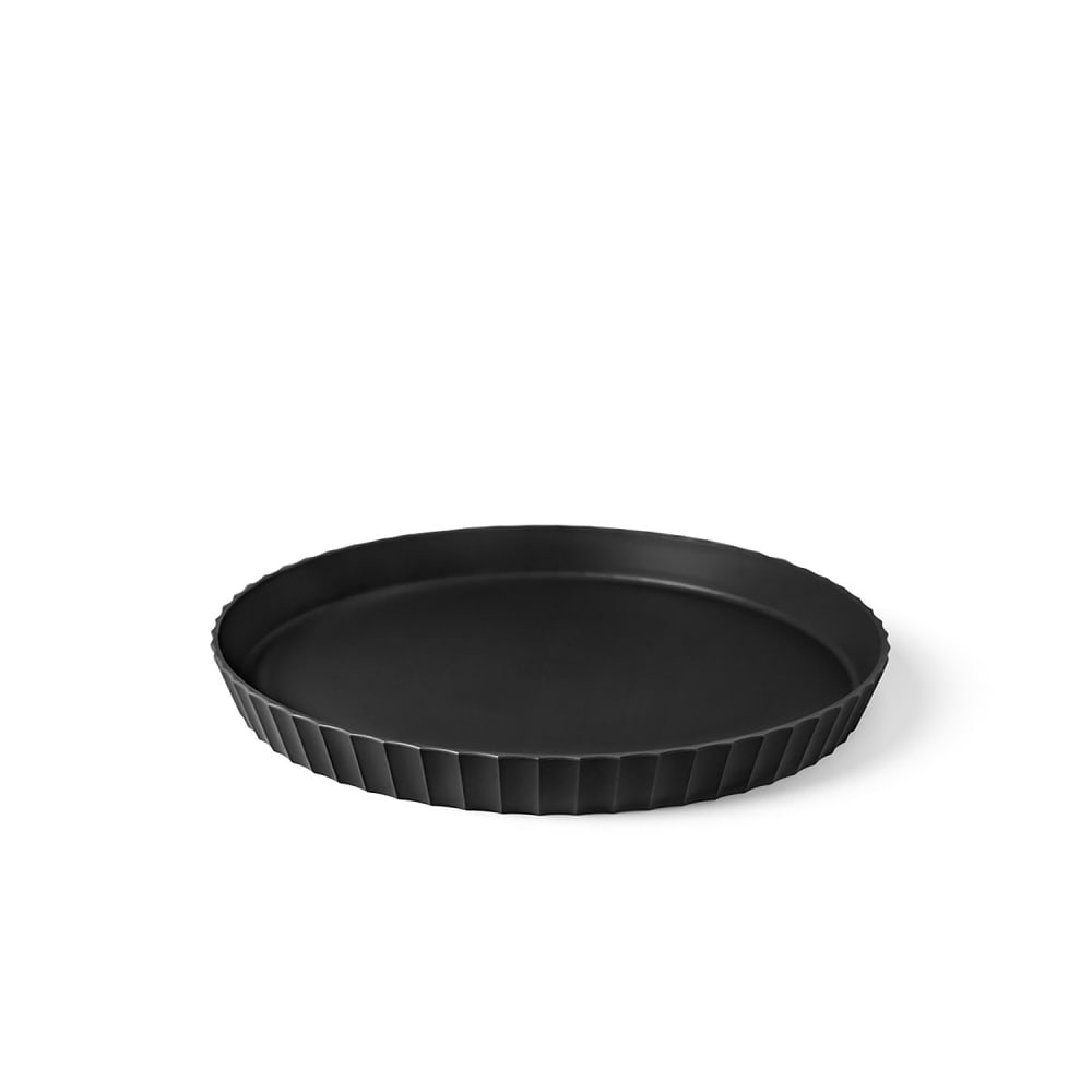 Plateau en polypropylène noir opaque diam. 30cm