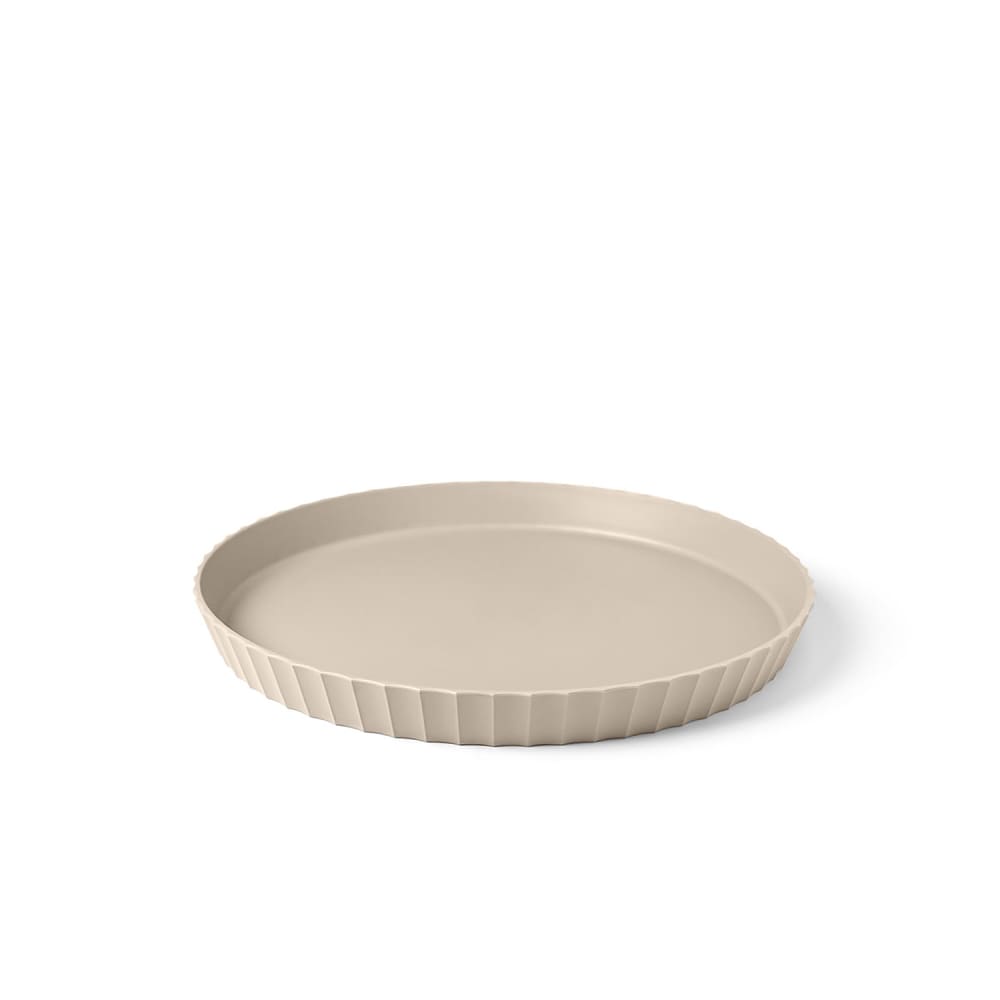Plateau en polypropylène gris opaque diam. 30cm