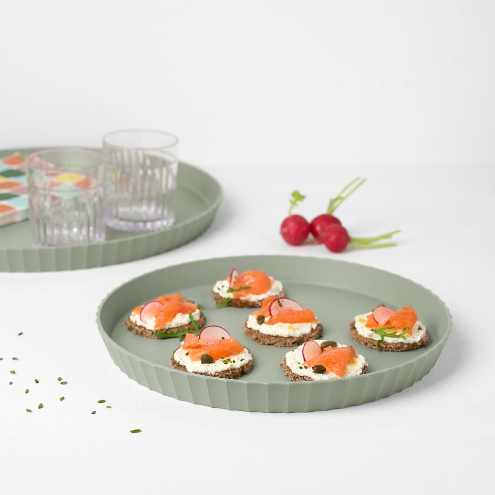 Plateau en polypropylène vert opaque diam. 40cm - Maisons du Monde