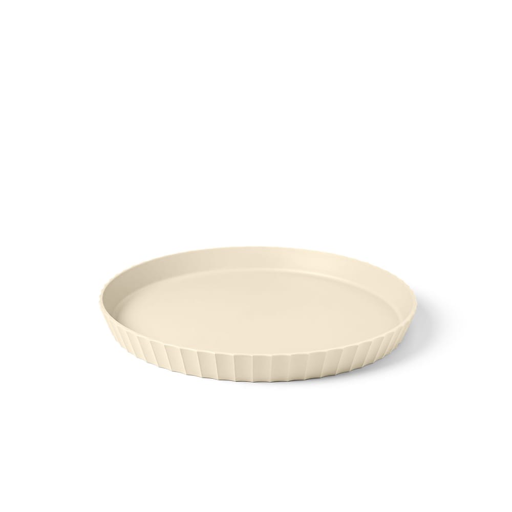 Plateau en polypropylène beige opaque diam. 30cm