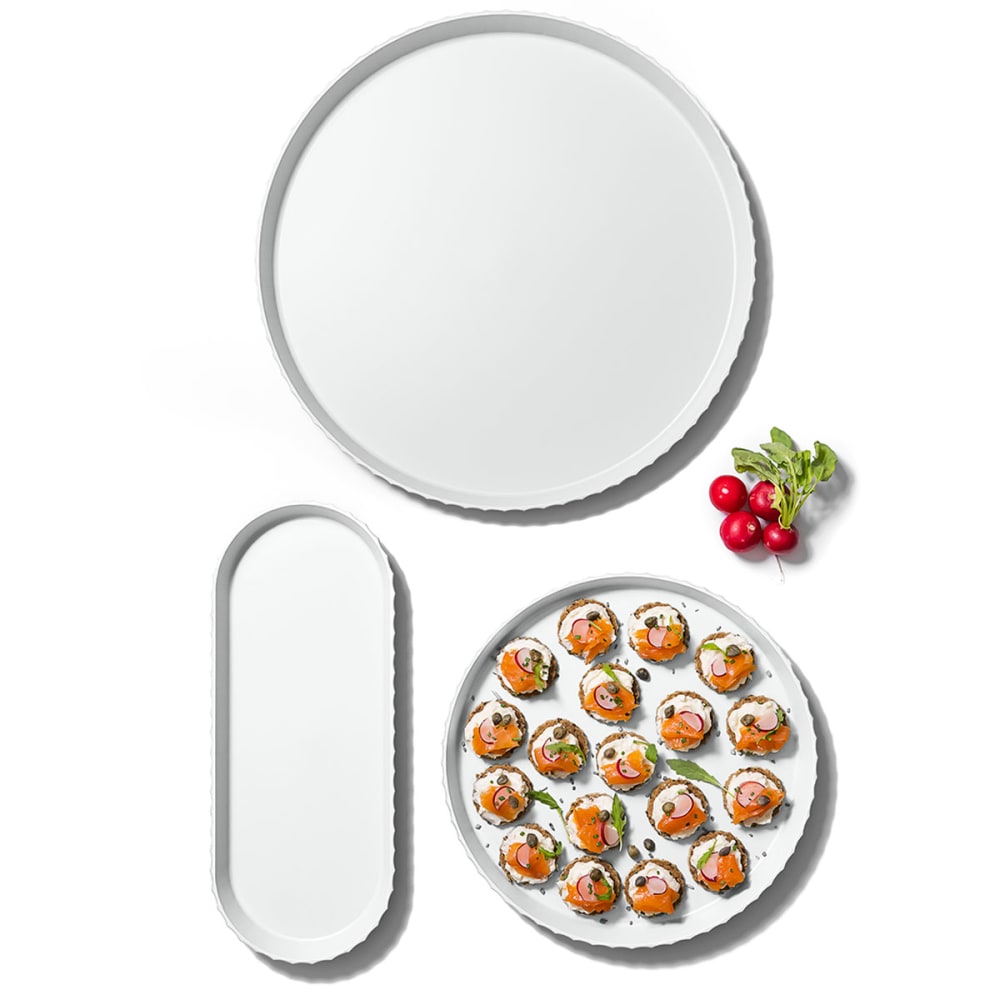 Plateau en polypropylène blanc opaque diam. 40cm - Maisons du Monde