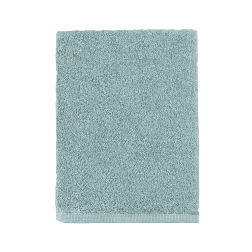 Serviette de bain unie en coton gris Plume 55x100 — vue 3