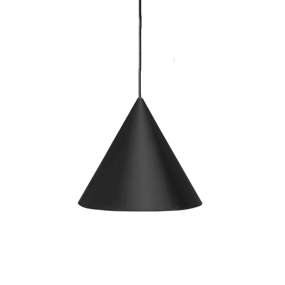 Lampada sospensione ferro nero 30 cm - Modello Contemporaneo - Nero - Ghisa
