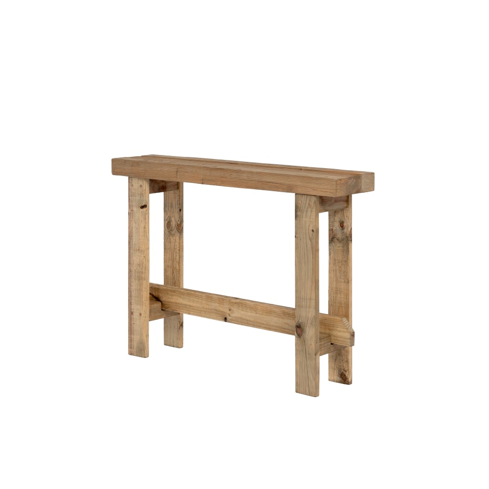 Recibidor/consola estrecha de madera maciza de abeto