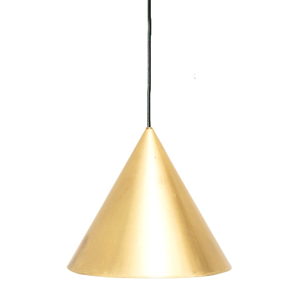 Suspension avec abat-jour en fer de couleur doré 20 cm