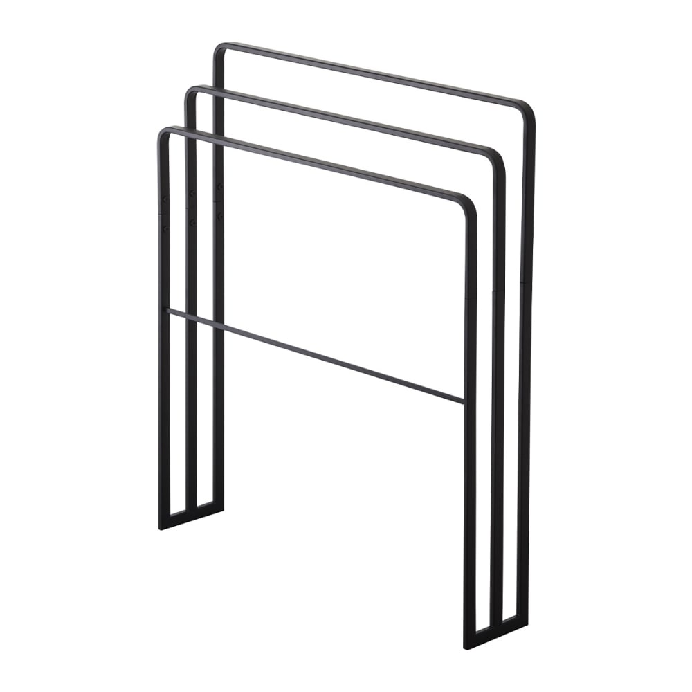 Yamazaki Porte serviettes à 4 barres - l70 cm - noir - Métal