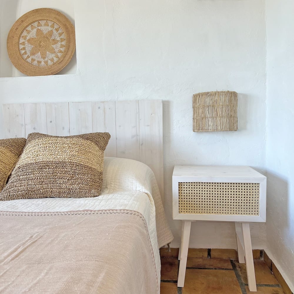 Runder Spiegel aus Naturfasern 100 cm - Maisons Du Monde