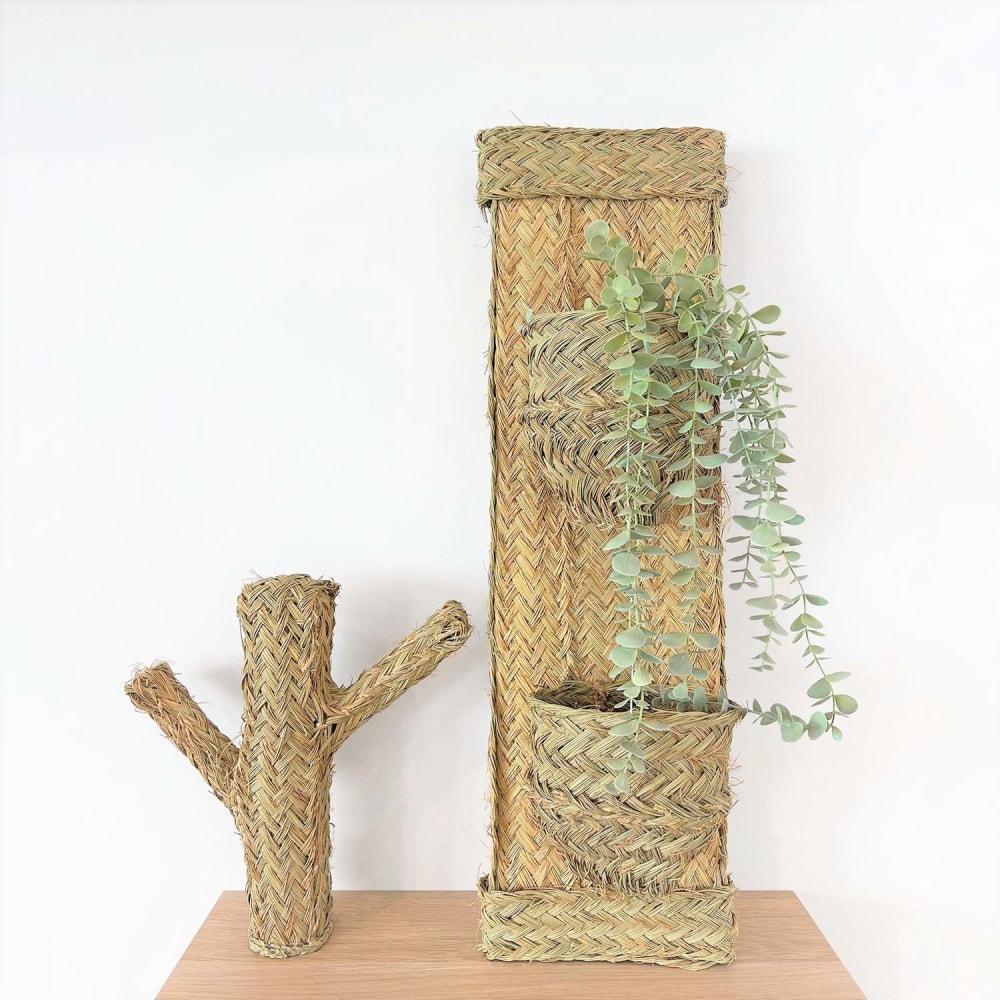 Maceteros decorativos de pared de esparto 22 x 75 cm - Maisons du Monde