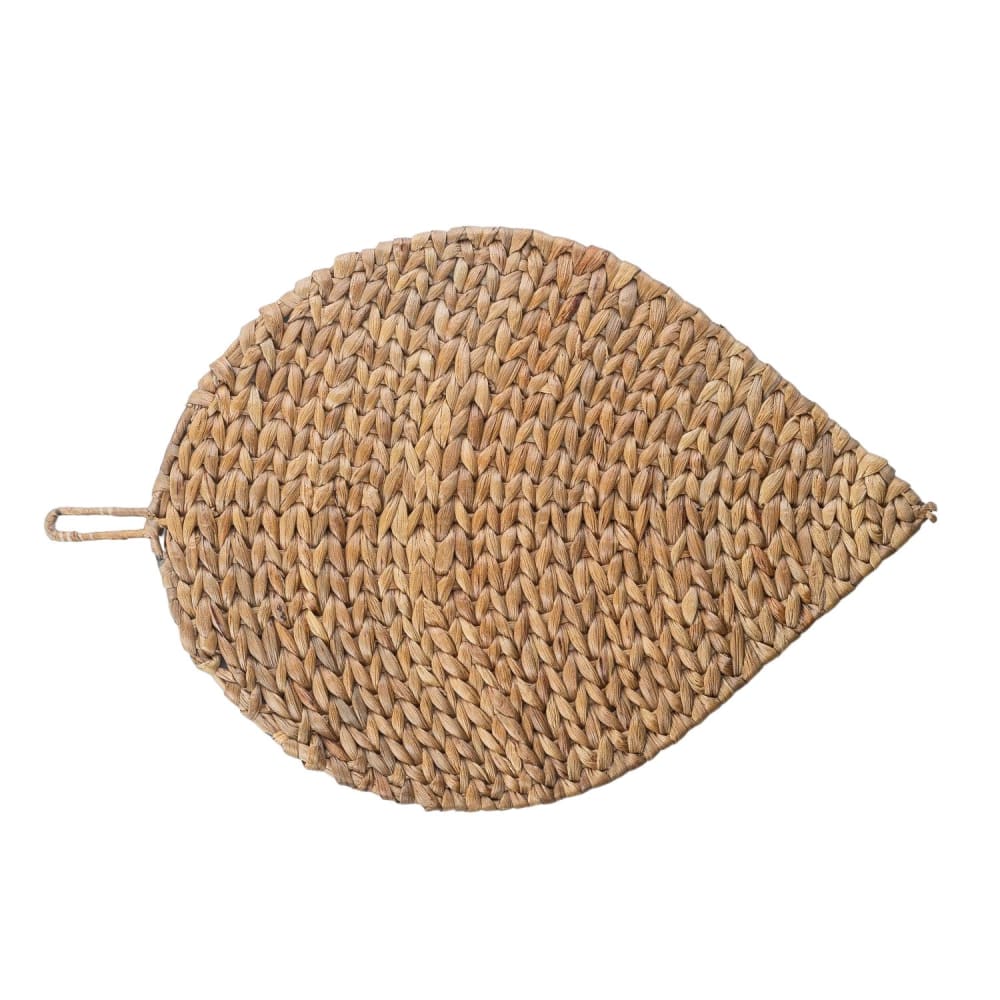 Set de table en fibres naturelles en forme de feuille 48 x 36 cm