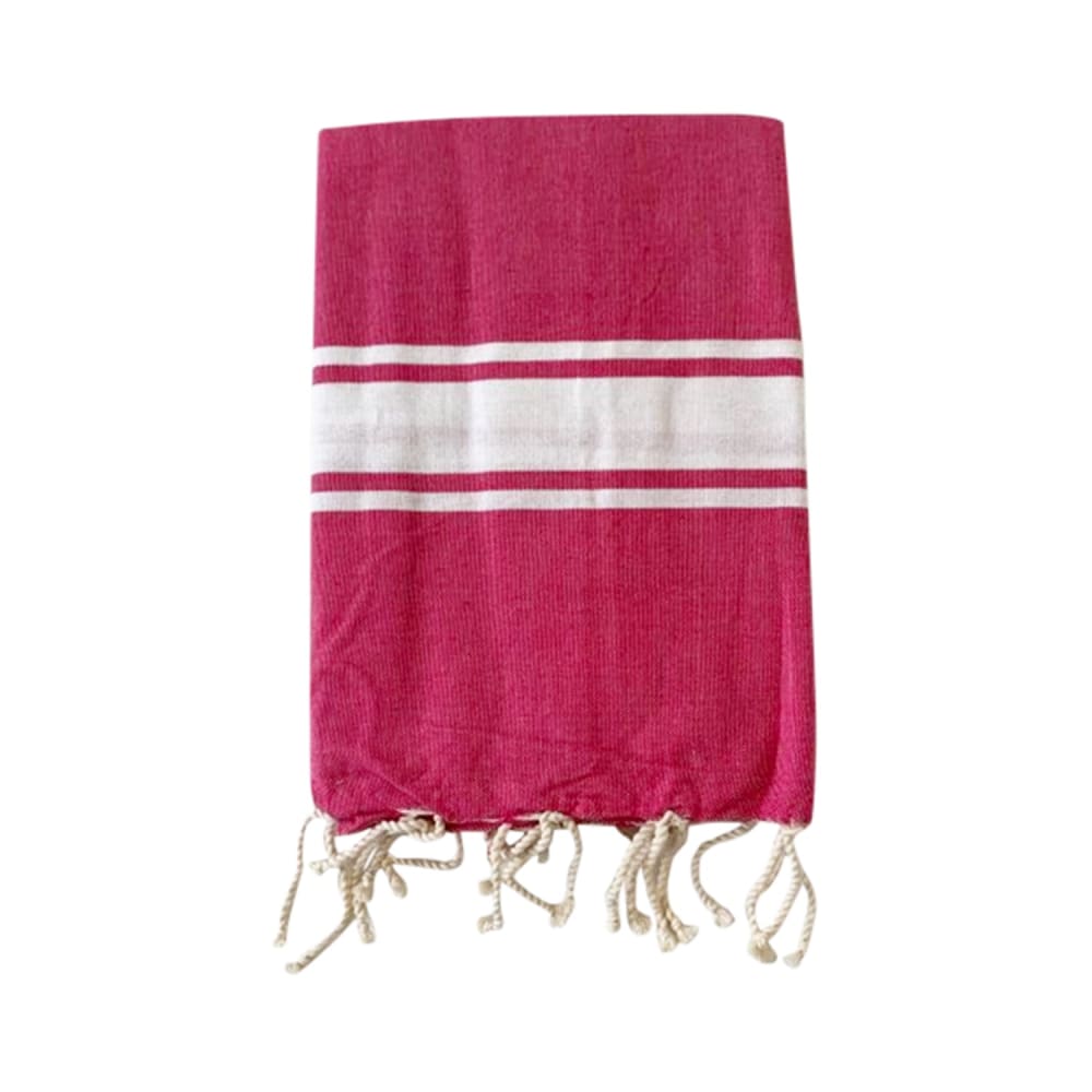 Fouta traditionnelle ''Kozo'' 200x200cm  Fuchsia