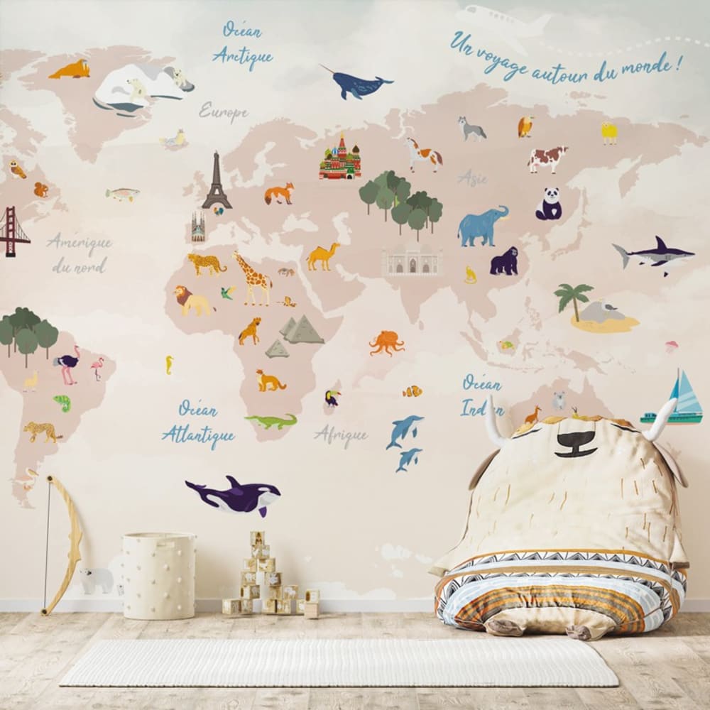 99Déco - Papier peint panoramique - 7 lés : 336 x 270 cm - Beige - 99DECO