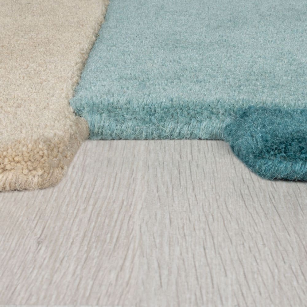 Tapis de couloir en laine bleu turquoise 60x230 cm — vue 4