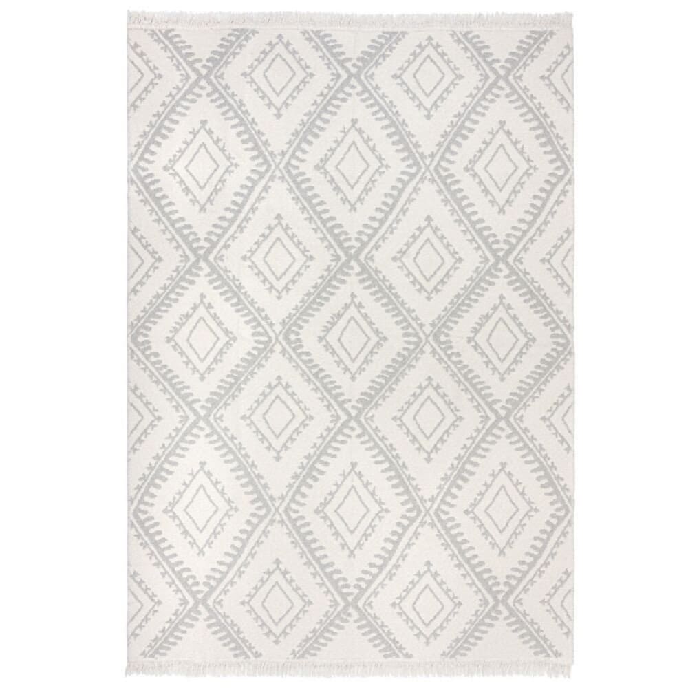 Tapis moderne en coton recyclé beige 120x170 cm