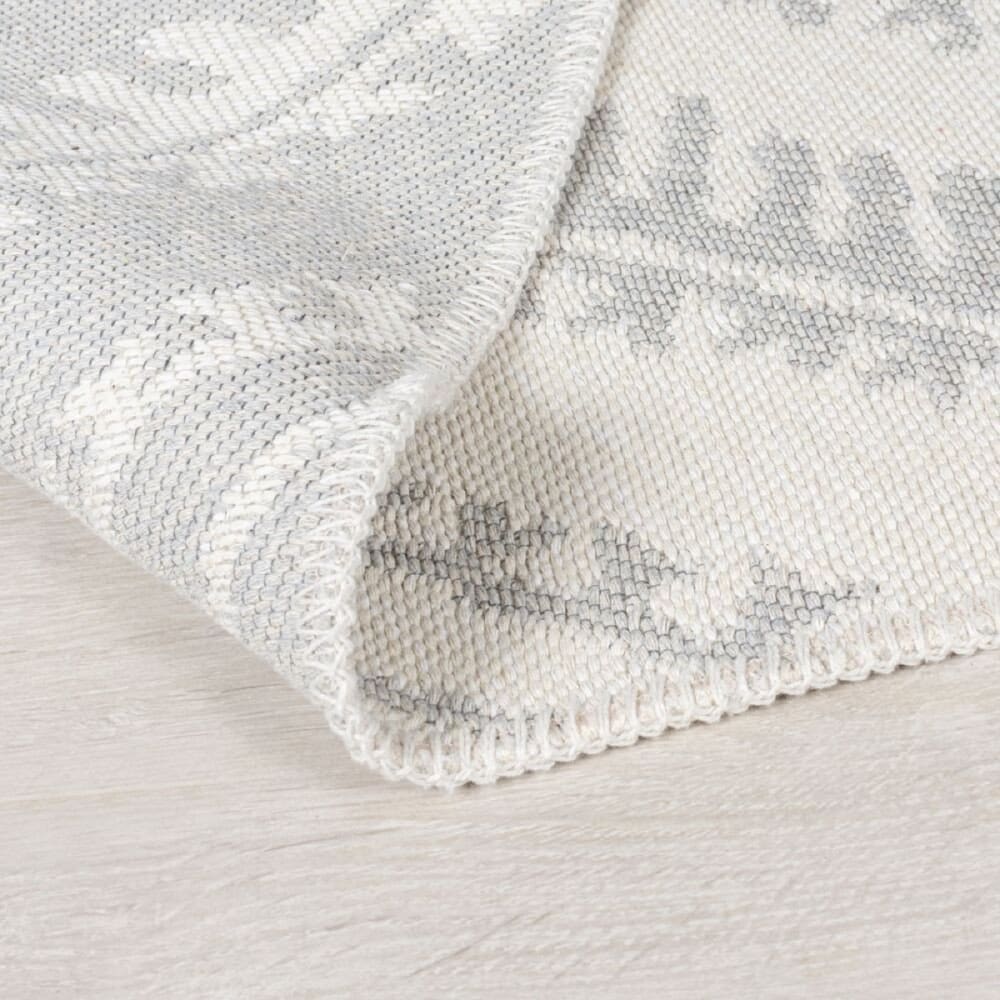 Tapis moderne en coton recyclé beige 120x170 cm — vue 4