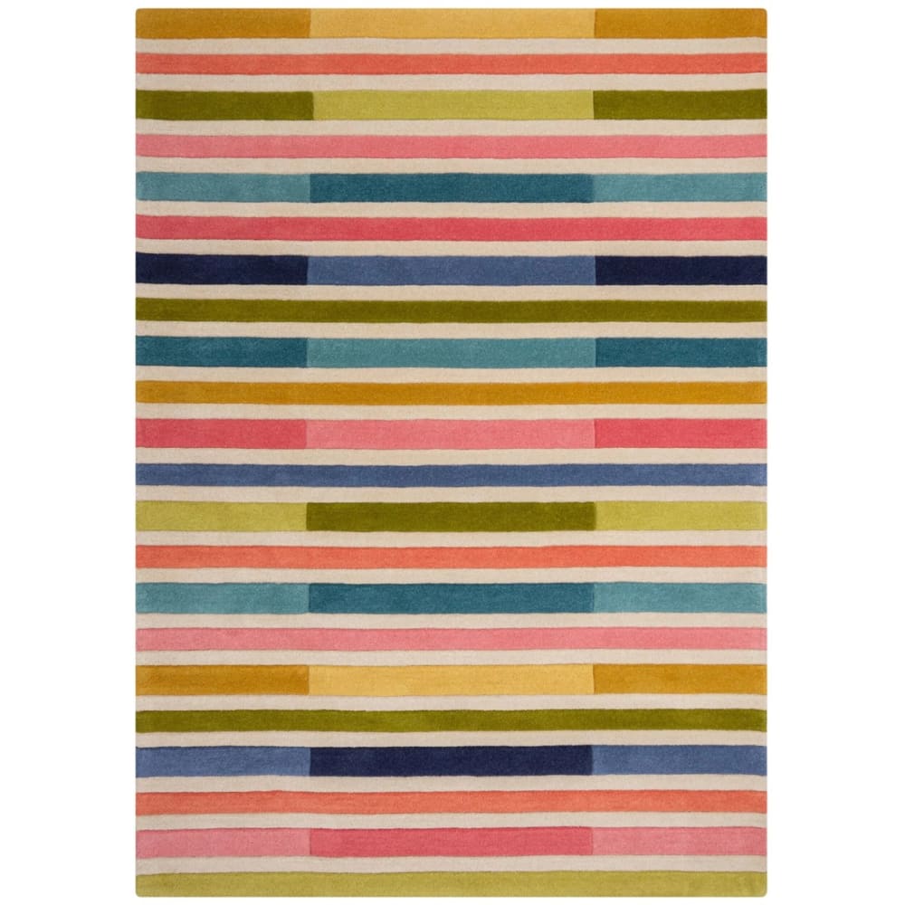 Tapis de salon moderne en laine multicolore 160x230 cm