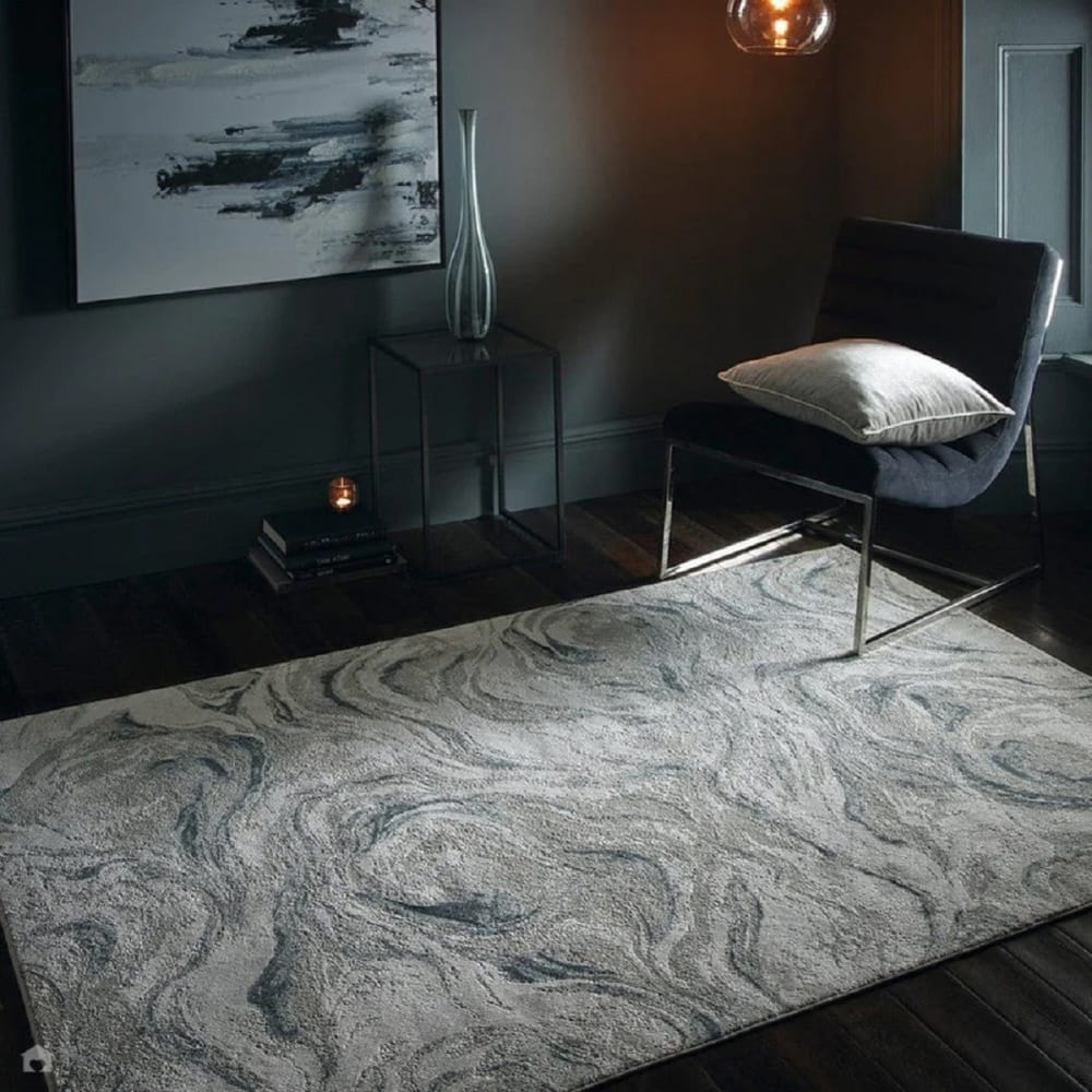 Tapis de salon en Viskosegris 120x170 cm - Maisons du Monde