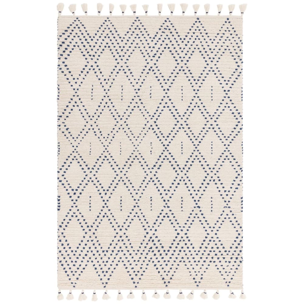Tapis de salon en laine beige 120x170 cm