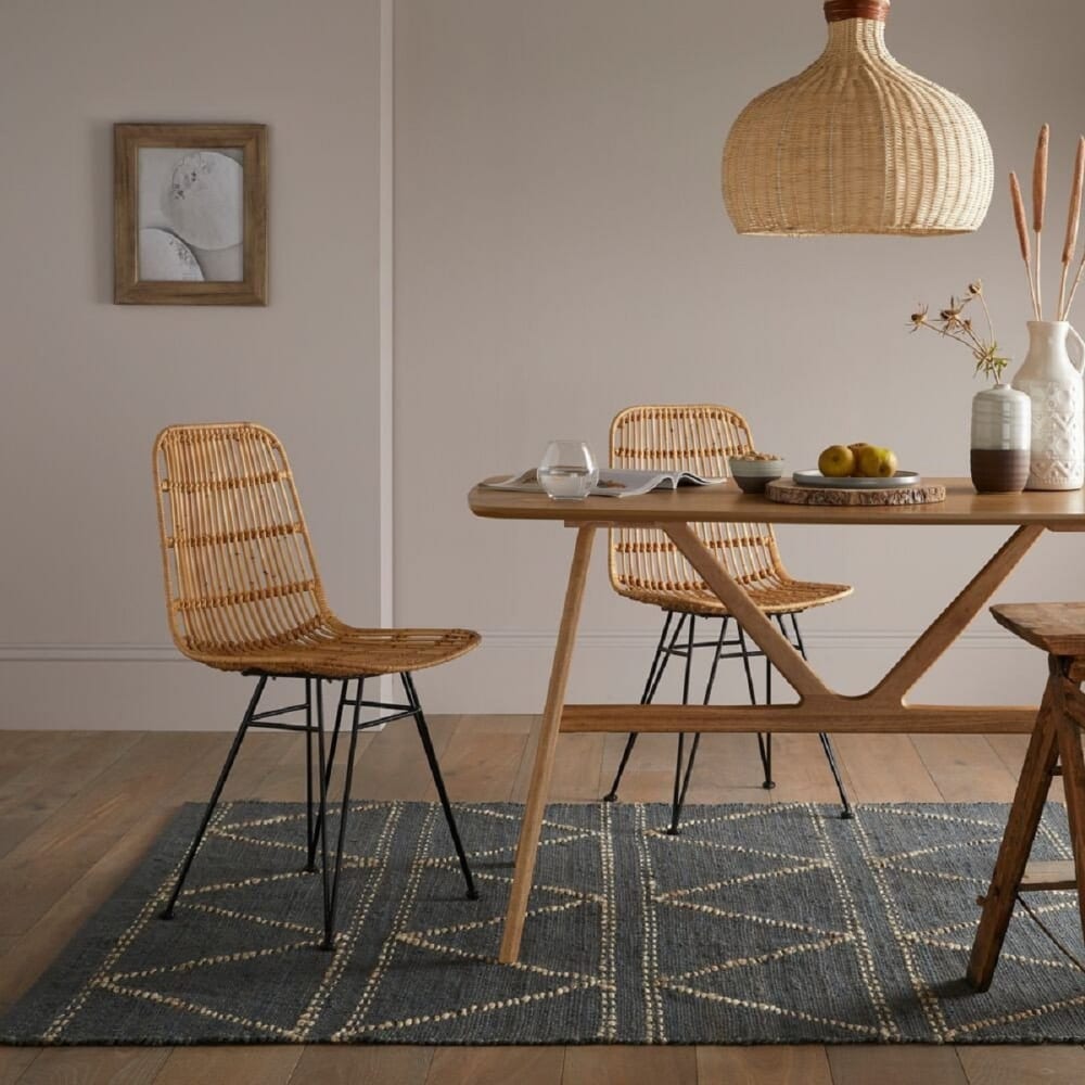 Tapis moderne en jute bleu gris 120x160 cm - Maisons du Monde