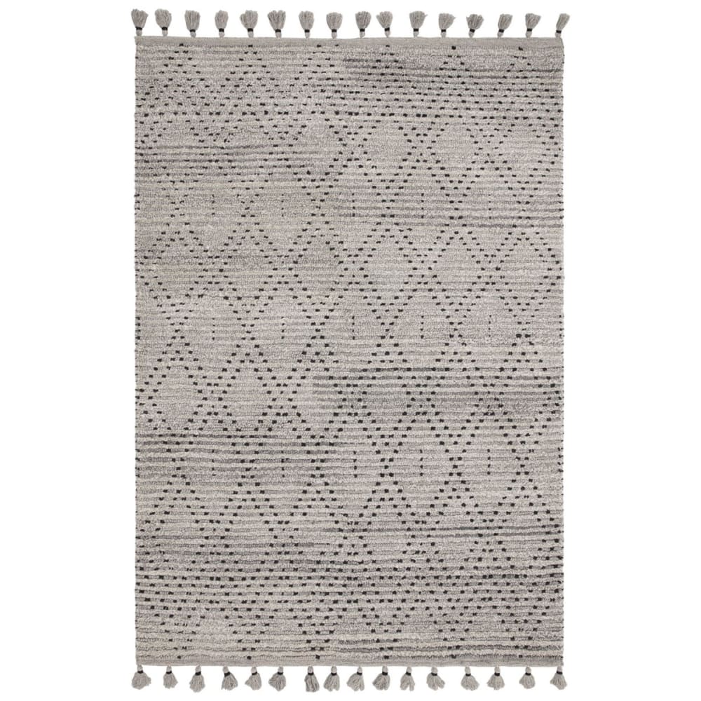 Tapis de salon en laine gris 120x170 cm