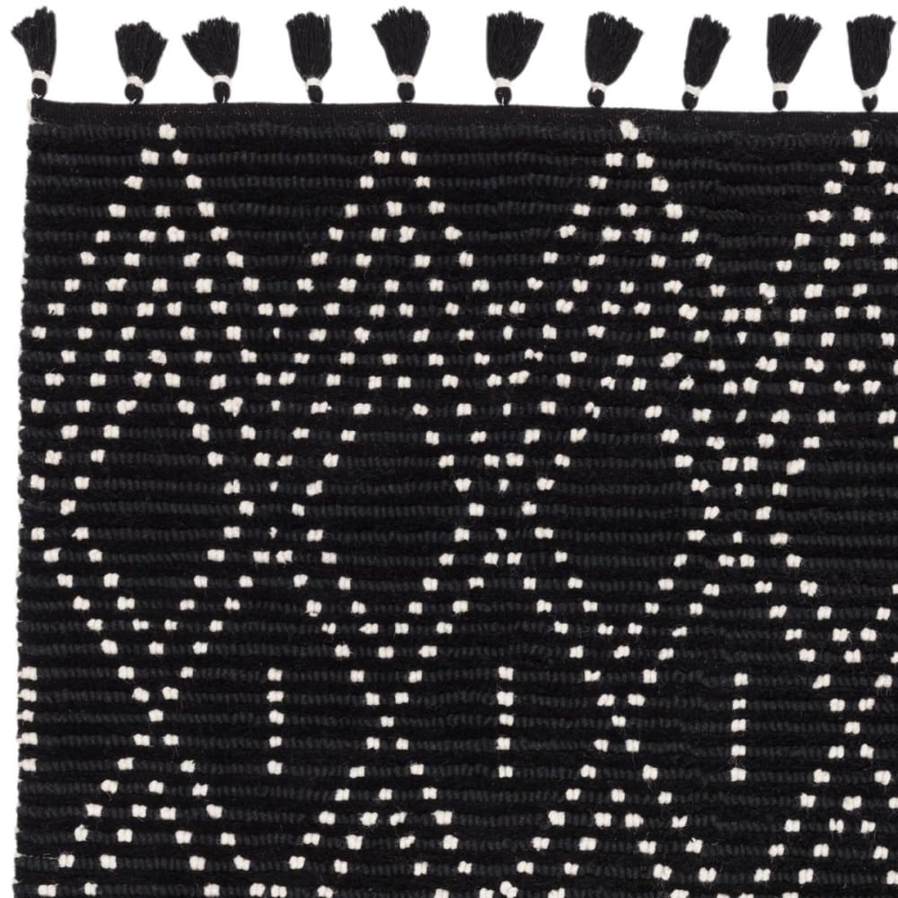 Tapis de salon en laine noir 120x170 cm - Maisons du Monde