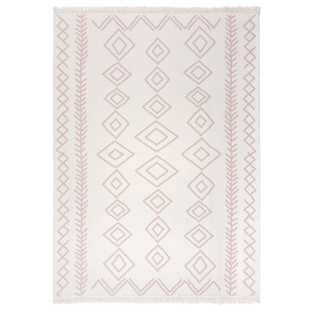 Tapis moderne en coton recyclé beige 120x170 cm