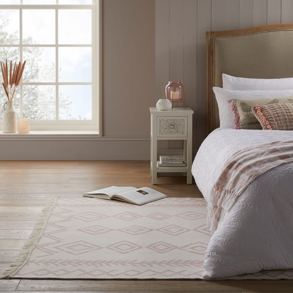 Tapis moderne en coton recyclé beige 120x170 cm - Maisons du Monde