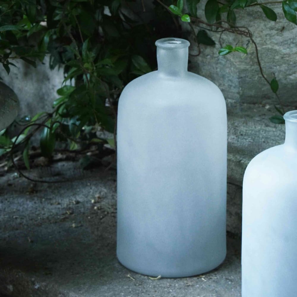 Bonbonne en verre dépoli forme bouteille h39 cm — vue 3