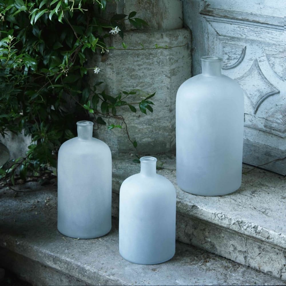 Bonbonne en verre dépoli forme bouteille h39 cm — vue 4